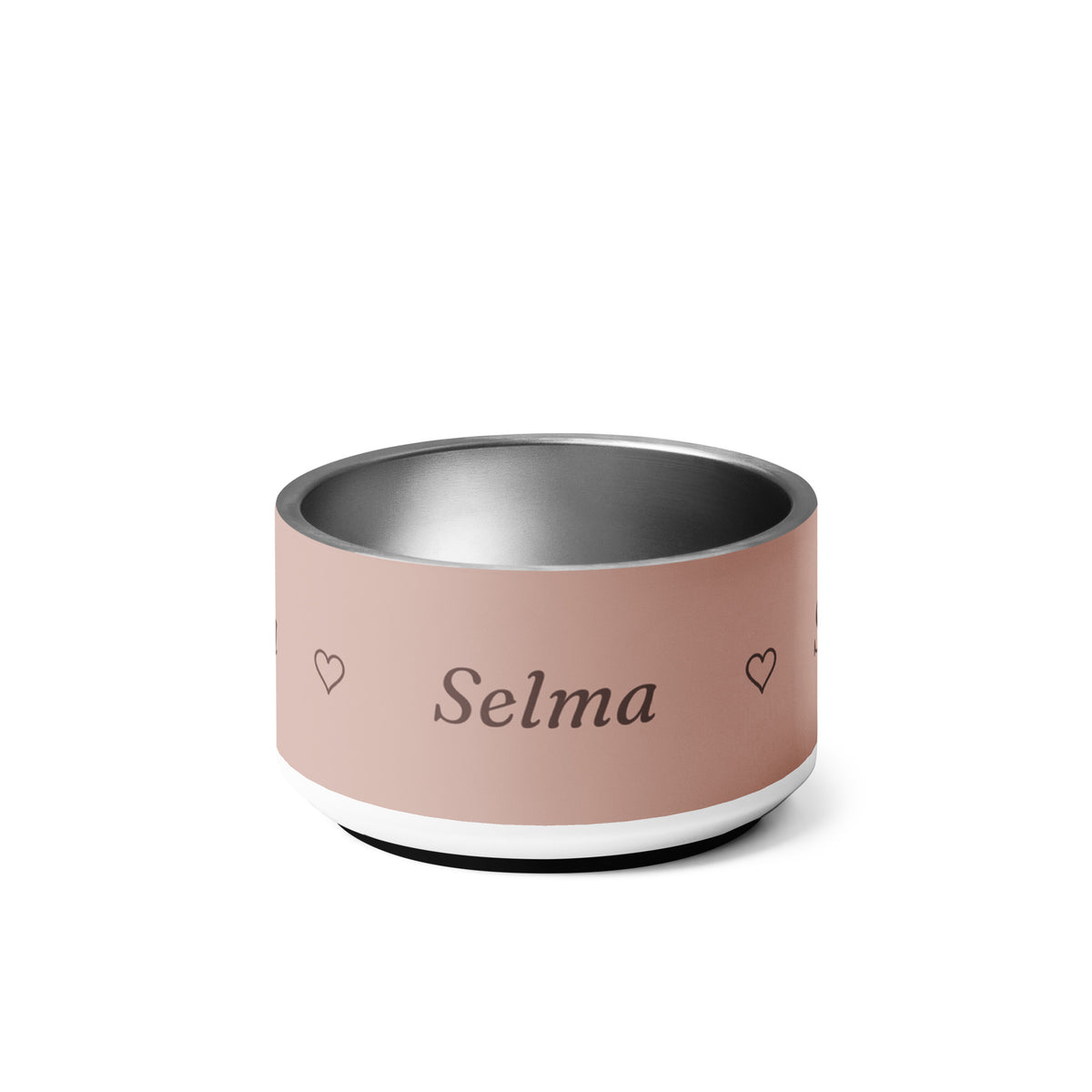 Matskål i Dimrosa med namnet Selma i kursiv stil
