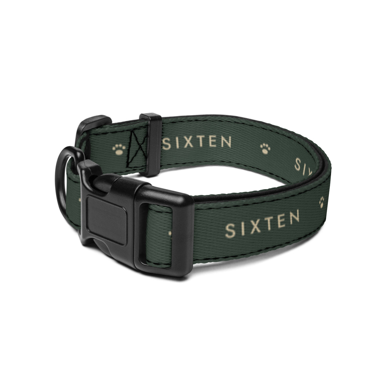 Personligt halsband i Skog med namnet Sixten och tassar
